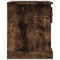 vidaXL Mesita de noche madera contrachapada roble ahumado 39x39x47,5cm vidaXL Mesita de noche madera contrachapada roble ahumado 39x39x47,5cm