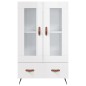 vidaXL Aparador alto madera de ingeniería blanco brillo 69,5x31x115 cm vidaXL Aparador alto madera de ingeniería blanco brillo 69,5x31x115 cm