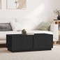 vidaXL Mesa de centro de madera maciza de pino negro 110x50x40 cm