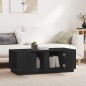 vidaXL Mesa de centro de madera maciza de pino negro 110x50x40 cm