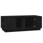 vidaXL Mesa de centro de madera maciza de pino negro 110x50x40 cm