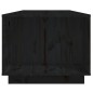 vidaXL Mesa de centro de madera maciza de pino negro 110x50x40 cm