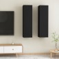 vidaXL Muebles para TV 2 uds madera contrachapada negro 30,5x30x110 cm vidaXL Muebles para TV 2 uds madera contrachapada negro 30,5x30x110 cm