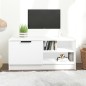 vidaXL Mueble para TV madera contrachapada blanco 80x35x36,5 cm