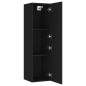 vidaXL Muebles para TV 2 uds madera contrachapada negro 30,5x30x110 cm vidaXL Muebles para TV 2 uds madera contrachapada negro 30,5x30x110 cm