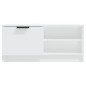 vidaXL Mueble para TV madera contrachapada blanco 80x35x36,5 cm