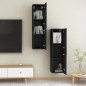 vidaXL Muebles para TV 2 uds madera contrachapada negro 30,5x30x110 cm vidaXL Muebles para TV 2 uds madera contrachapada negro 30,5x30x110 cm