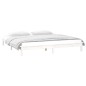 vidaXL Estructura de cama con LED madera maciza blanca 120x200 cm vidaXL Estructura de cama con LED madera maciza blanca 120x200 cm