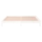 vidaXL Estructura de cama con LED madera maciza blanca 120x200 cm vidaXL Estructura de cama con LED madera maciza blanca 120x200 cm