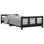 vidaXL Estructura de cama para niños madera de pino negro 90x200 cm