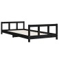 vidaXL Estructura de cama para niños madera de pino negro 90x200 cm
