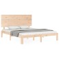 vidaXL Estructura de cama con cabecero madera maciza 160x200 cm vidaXL Estructura de cama con cabecero madera maciza 160x200 cm