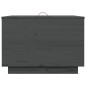 vidaXL Cajas de almacenaje con tapa 3 pzas madera maciza pino gris vidaXL Cajas de almacenaje con tapa 3 pzas madera maciza pino gris