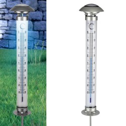 HI Lámpara con termómetro solar de jardín 