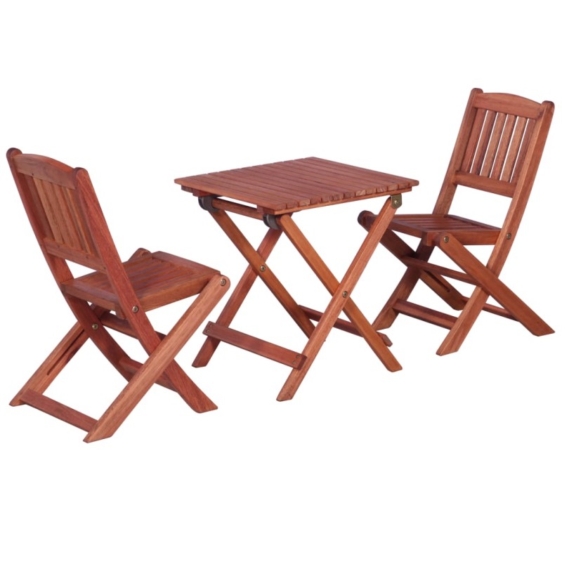 vidaXL Set de bistró para niños 3 pzas madera maciza de eucalipto vidaXL Set de bistró para niños 3 pzas madera maciza de eucalipto