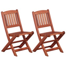 vidaXL Set de bistró para niños 3 pzas madera maciza de eucalipto