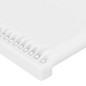vidaXL Cabecero con luces LED cuero sintético blanco 80x5x118/128 cm vidaXL Cabecero con luces LED cuero sintético blanco 80x5x118/128 cm