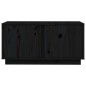 vidaXL Mueble de TV madera maciza de pino negro 80x35x40,5 cm