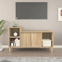vidaXL Mueble para TV madera contrachapada roble Sonoma 100x35x55 cm