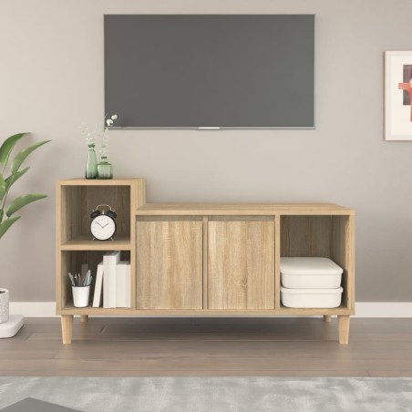vidaXL Mueble para TV madera contrachapada roble Sonoma 100x35x55 cm