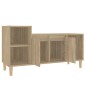 vidaXL Mueble para TV madera contrachapada roble Sonoma 100x35x55 cm vidaXL Mueble para TV madera contrachapada roble Sonoma 100x35x55 cm