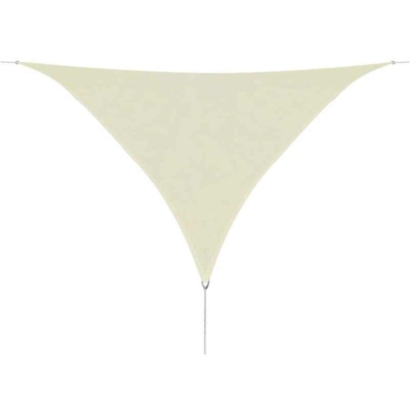 vidaXL Toldo de vela triangular HDPE 3,6x3,6x3,6 m color crema vidaXL Toldo de vela triangular HDPE 3,6x3,6x3,6 m color crema