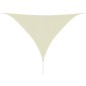vidaXL Toldo de vela triangular HDPE 3,6x3,6x3,6 m color crema vidaXL Toldo de vela triangular HDPE 3,6x3,6x3,6 m color crema
