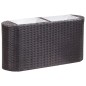 vidaXL Arriate de ratán sintético negro 80x25x40 cm vidaXL Arriate de ratán sintético negro 80x25x40 cm
