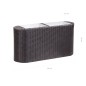 vidaXL Arriate de ratán sintético negro 80x25x40 cm vidaXL Arriate de ratán sintético negro 80x25x40 cm