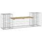 vidaXL Banco jardín con gaviones madera pino impregnada 183x41x60,5 cm vidaXL Banco jardín con gaviones madera pino impregnada 183x41x60,5 cm