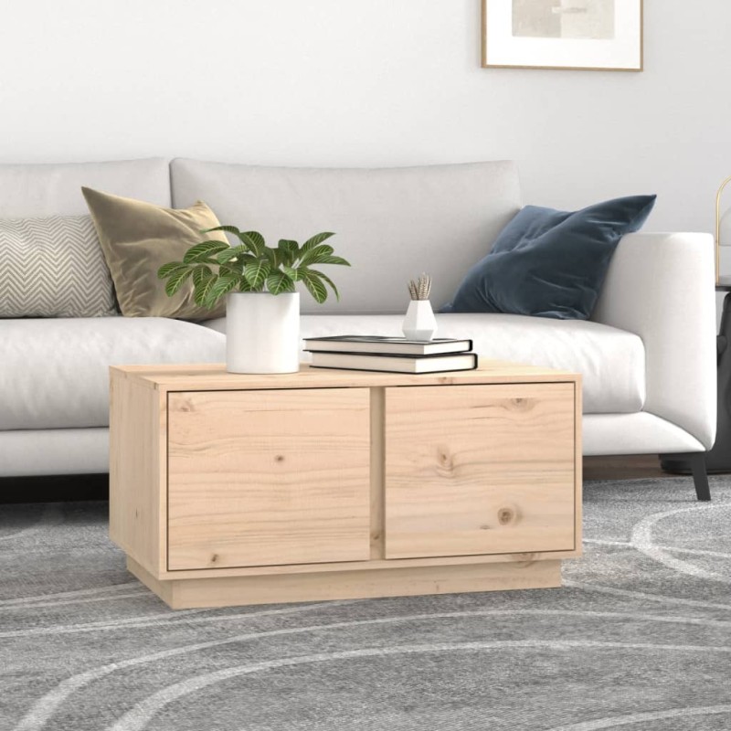 vidaXL Mesa de centro de madera maciza de pino 80x50x40 cm vidaXL Mesa de centro de madera maciza de pino 80x50x40 cm