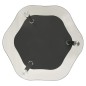 vidaXL Mesa auxiliar 2 niveles vidrio transparente y negro 38x38x50 cm