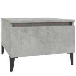 vidaXL Mesa auxiliar de madera contrachapada gris hormigón 50x46x35 cm