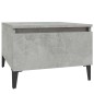 vidaXL Mesa auxiliar de madera contrachapada gris hormigón 50x46x35 cm
