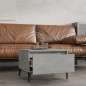 vidaXL Mesa auxiliar de madera contrachapada gris hormigón 50x46x35 cm