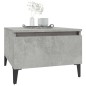 vidaXL Mesa auxiliar de madera contrachapada gris hormigón 50x46x35 cm