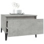 vidaXL Mesa auxiliar de madera contrachapada gris hormigón 50x46x35 cm