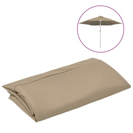 vidaXL Tela de repuesto para sombrilla taupé 300 cm