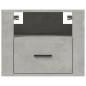 vidaXL Mesita de noche de pared gris hormigón 50x36x40 cm vidaXL Mesita de noche de pared gris hormigón 50x36x40 cm