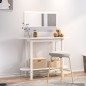 vidaXL Mesa consola de madera maciza de pino blanco 110x40x80 cm vidaXL Mesa consola de madera maciza de pino blanco 110x40x80 cm