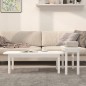 vidaXL Juego de mesas de centro 2 piezas madera maciza de pino blanco