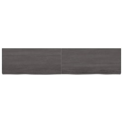 vidaXL Estante pared madera roble tratada marrón oscuro 180x40x(2-6)cm