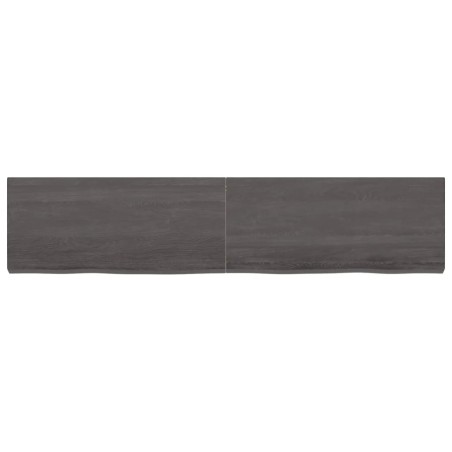 vidaXL Estante pared madera roble tratada marrón oscuro 180x40x(2-6)cm