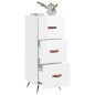 vidaXL Aparador de madera contrachapada blanco brillante 34,5x34x90 cm vidaXL Aparador de madera contrachapada blanco brillante 34,5x34x90 cm