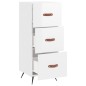 vidaXL Aparador de madera contrachapada blanco brillante 34,5x34x90 cm vidaXL Aparador de madera contrachapada blanco brillante 34,5x34x90 cm