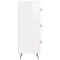 vidaXL Aparador de madera contrachapada blanco brillante 34,5x34x90 cm vidaXL Aparador de madera contrachapada blanco brillante 34,5x34x90 cm
