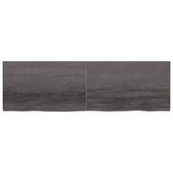 vidaXL Estante pared madera roble tratada marrón oscuro 200x60x(2-6)cm