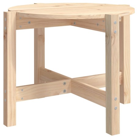 vidaXL Mesa de centro de madera maciza de pino 62,5x45 cm