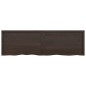 vidaXL Estante pared madera roble tratada marrón oscuro 200x60x(2-6)cm vidaXL Estante pared madera roble tratada marrón oscuro 200x60x(2-6)cm