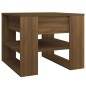 vidaXL Mesa de centro madera contrachapada roble marrón 55,5x55x45 cm